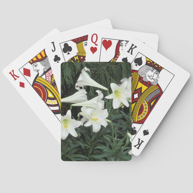 Easter Lily (Lilium regale) Playing Cards (Back)