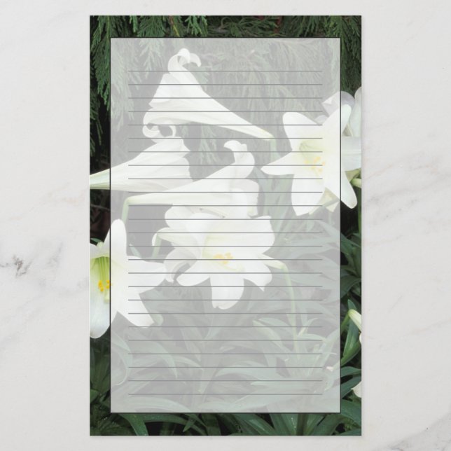 Easter Lily (Lilium regale) Stationery (Front)