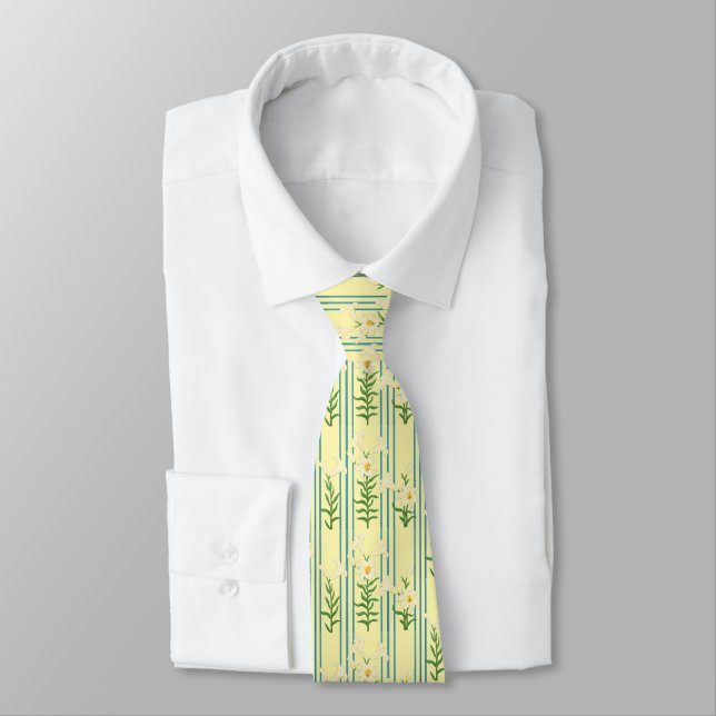 Easter Lily Neck Tie (Tied)