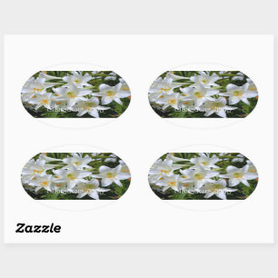 Easter lily [Oval Seal] 楕円形シール Oval Sticker