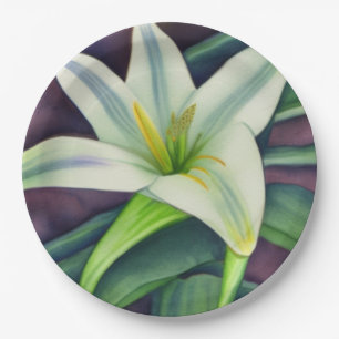 Easter Lily Paper Plate
