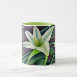 Easter Lily Two-Tone Coffee Mug