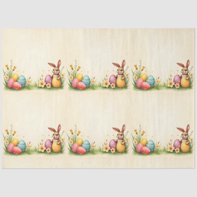 Easter Little Rabbit Popular Collection Tissue Paper (Front)