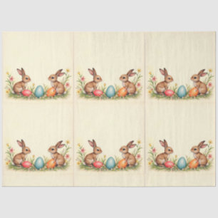 Easter Little Rabbits Vintage Popular Collection Tissue Paper