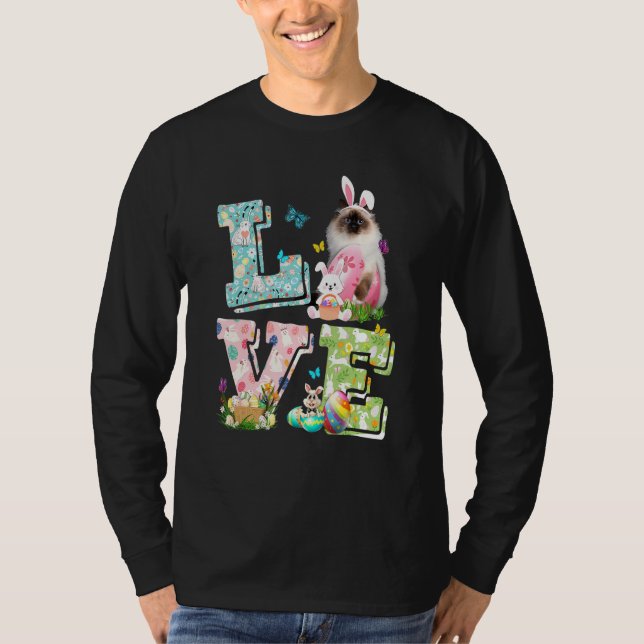 Easter Love Costume Birman Cat T-Shirt (Front)