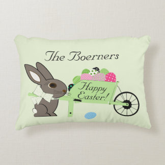 Easter Lumbar Light Green Accent Pillow