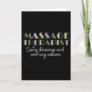Easter Mage Therapist Cute Mage Bunny Happy Easter Card