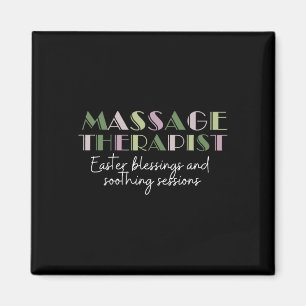 Easter Mage Therapist Cute Mage Bunny Happy Easter Magnet