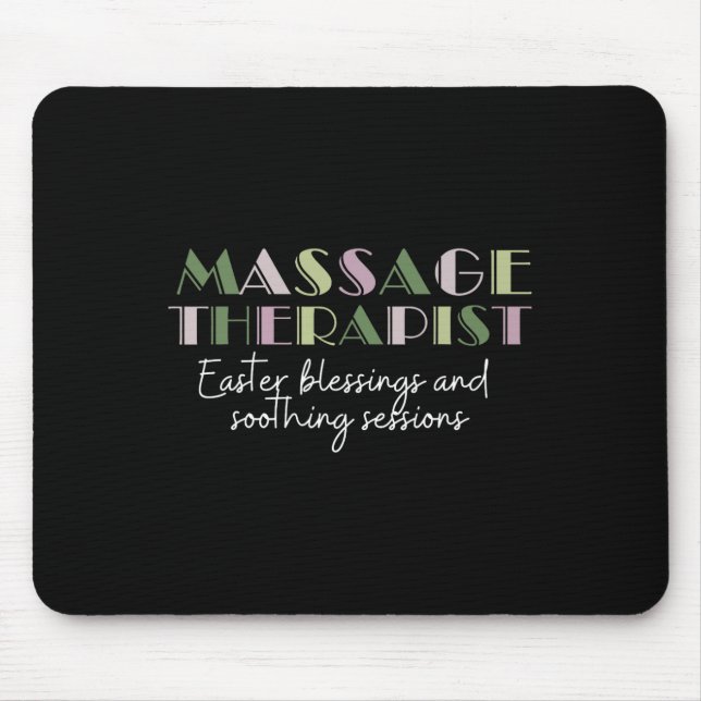 Easter Mage Therapist Cute Mage Bunny Happy Easter Mouse Pad (Front)