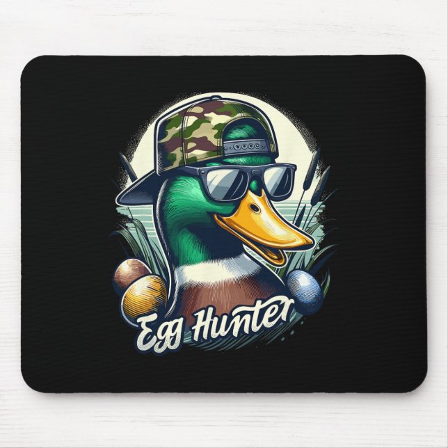 Easter Mallard Duck The Hunt Is On Easter Camo Duc Mouse Pad (Front)
