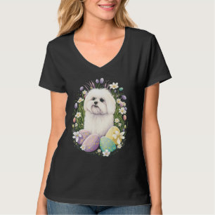 Easter Maltese dog Bunny Eggs Dog on Easter Maltes T-Shirt