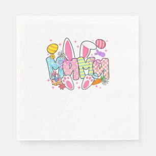 Easter Mama Bunny Ears Coquette Bow Easter Rabbit  Napkin
