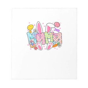 Easter Mama Bunny Ears Coquette Bow Easter Rabbit  Notepad