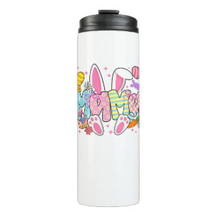 Easter Mama Bunny Ears Coquette Bow Easter Rabbit Thermal Tumbler