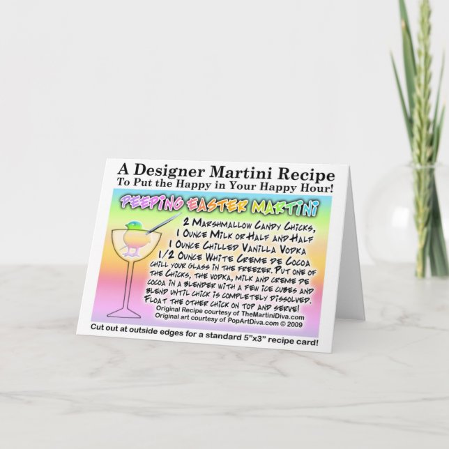 Easter Marshmallow Martini Recipe Cards (Front)
