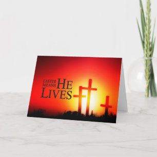 Easter Means He Lives Card