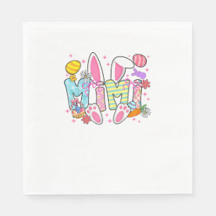 Easter Mimi Bunny Ears Coquette Bow Easter Rabbit  Napkin