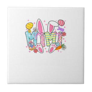 Easter Mimi Bunny Ears Coquette Bow Easter Rabbit Tile