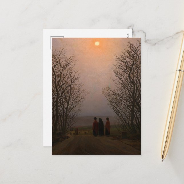 Easter Morning by Caspar David Friedrich Holiday Postcard (Front/Back In Situ)