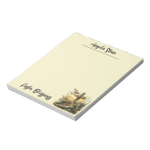 Easter Morning Cross with Glowing Sunrise  Notepad