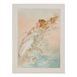 "Easter Morning" - Vintage Print, L. Prang & Co. Poster