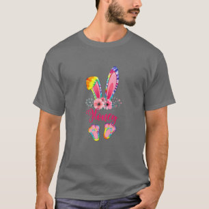 Easter Mothers Day Honey Tie Dye Bunny Rabbit Flor T-Shirt