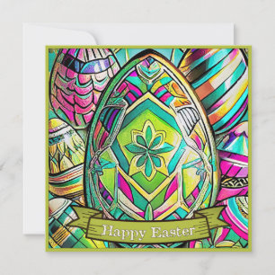 Easter Motif Coloured Cartoon with Easter Eggs 135