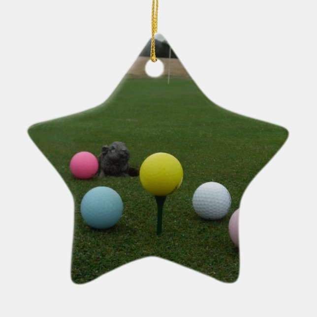 Easter mountain golf course ceramic tree decoration (Front)