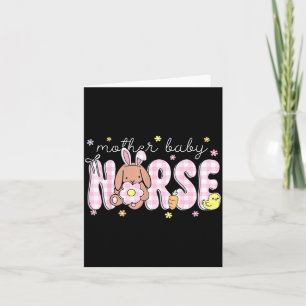 Easter Mum Baby Nurse Groovy NICU Neonatal Nurse Card