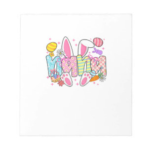 Easter Nana Bunny Ears Coquette Bow Easter Rabbit  Notepad