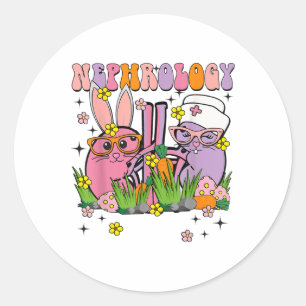 Easter Nephrology Nurse Kidney Nurse Dialysis Tech Classic Round Sticker