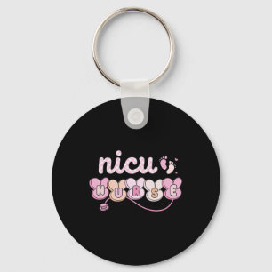 Easter Nicu Nurse Retro Bunny Neonatal Intensive C Key Ring
