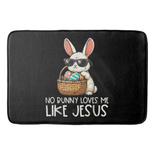 Easter No Bunny Loves Me Like Jesus Christian Bath Mat