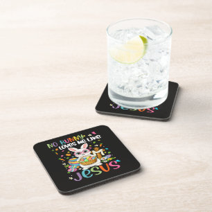 Easter No Bunny Loves Me Like Jesus Christian Coaster