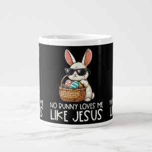 Easter No Bunny Loves Me Like Jesus Christian Large Coffee Mug
