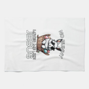 Easter No Bunny Loves Me Like Jesus Christian Men  Tea Towel