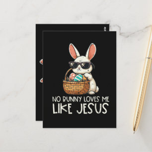 Easter No Bunny Loves Me Like Jesus Christian Postcard