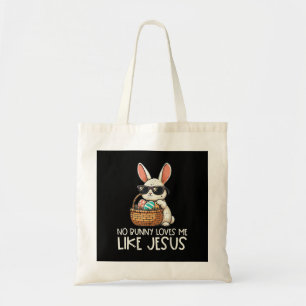 Easter No Bunny Loves Me Like Jesus Christian Tote Bag