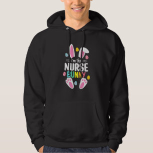 Easter Nurse Bunny Ears Nursing Easter Egg Stethos Hoodie