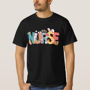 Easter Nurse Stethoscope Bunny Rabbit Eggs T-Shirt