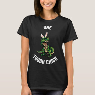 Easter One Tough Chick Trex Dinosaur Bunny Kids Pu T-Shirt