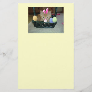 Easter Orange Tabby Kitten Stationery