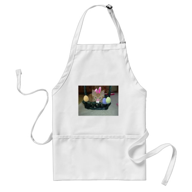 Easter Orange Tabby Kitty Cat Standard Apron (Front)