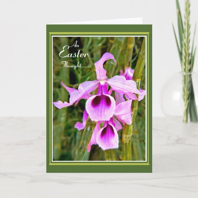 Easter Orchid Holiday Card (Front)