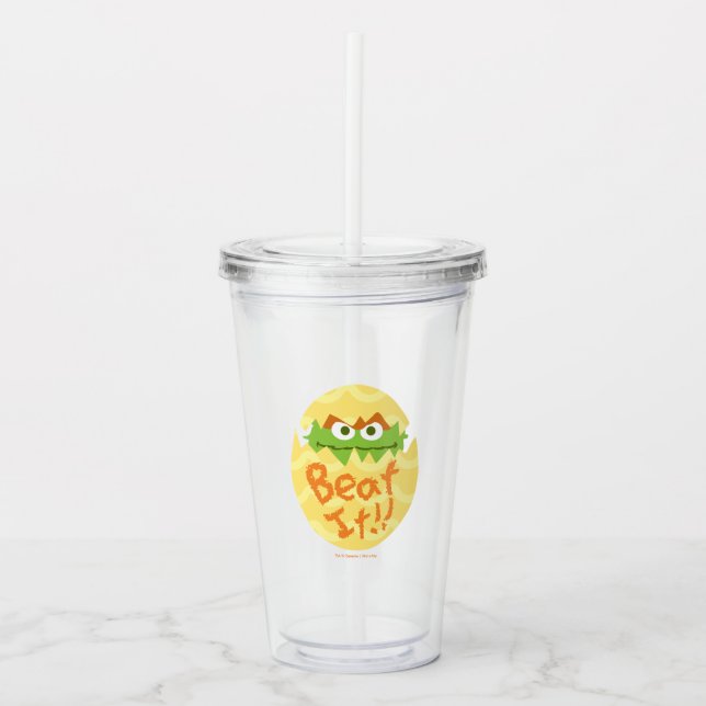 Easter Oscar the Grouch Acrylic Tumbler (Front)