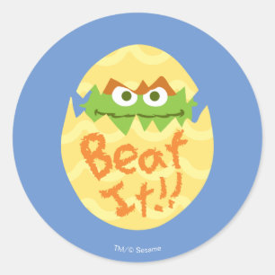 Easter Oscar the Grouch Classic Round Sticker