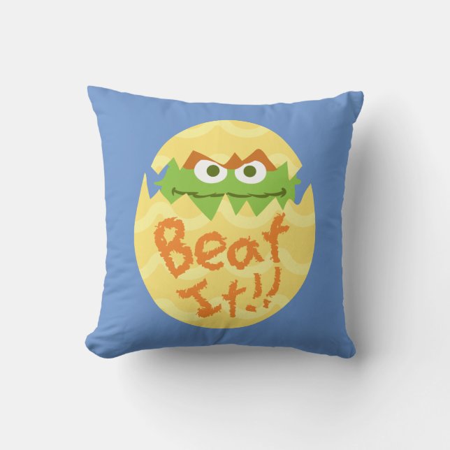 Easter Oscar the Grouch Cushion (Front)