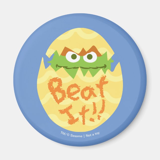 Easter Oscar the Grouch Magnet (Front)