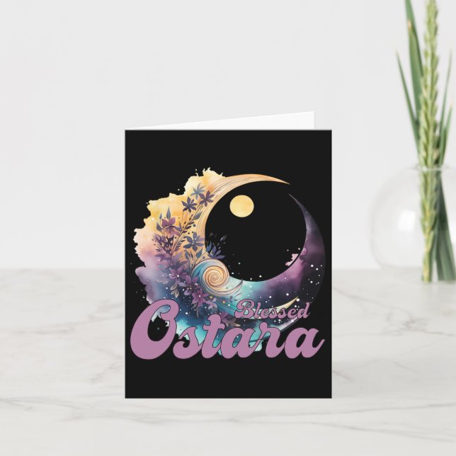Easter Ostara Eostre Pagan Witchcraft Spring Moon  Card (Front)