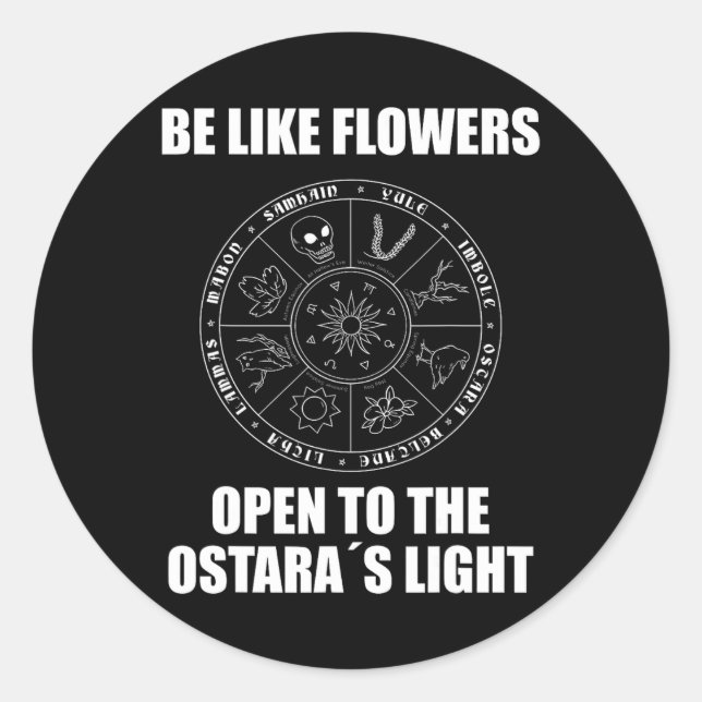Easter Ostara Eostre Pagan Witchcraft Spring Moon  Classic Round Sticker (Front)